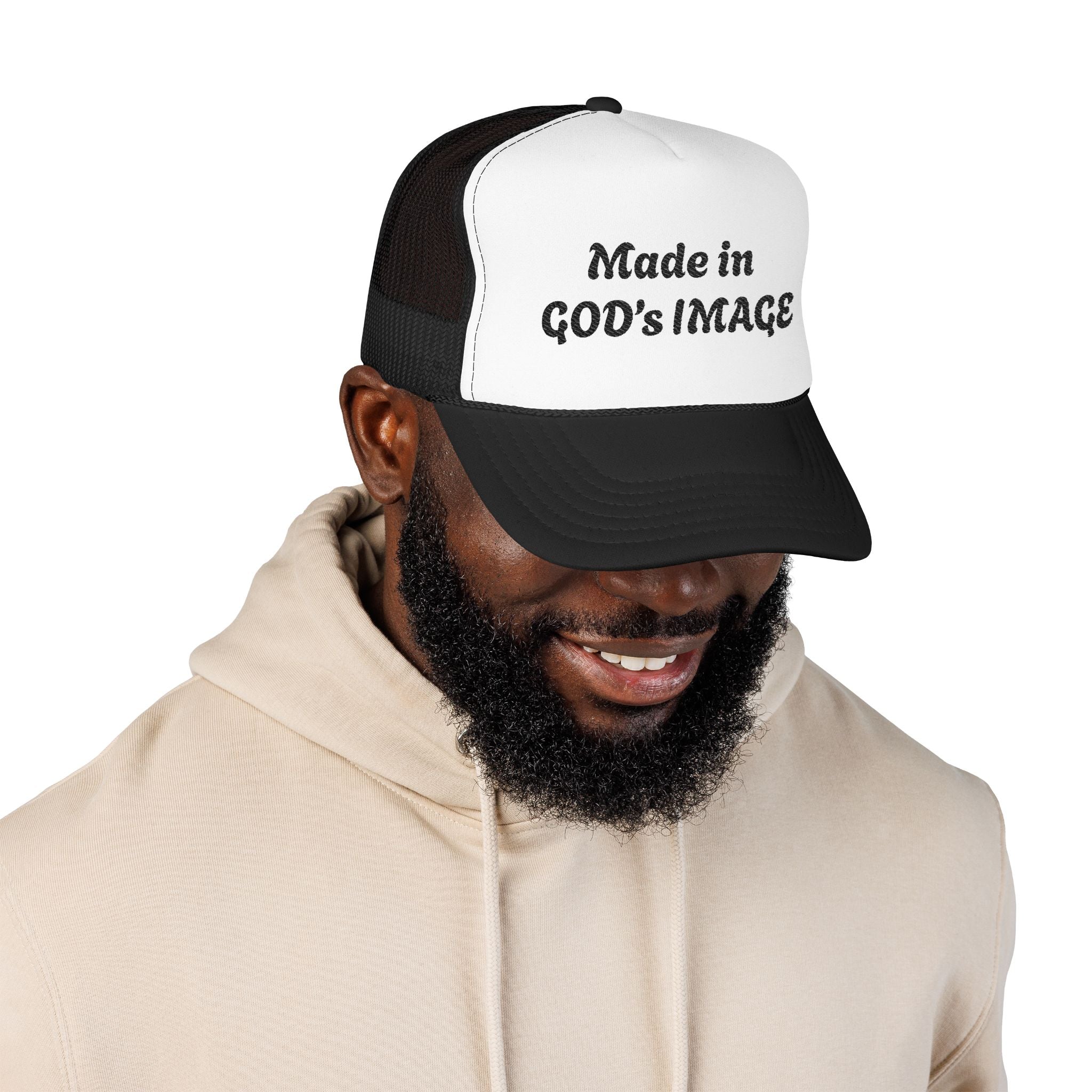“Made in God’s Image” Unisex Foam Trucker Hat