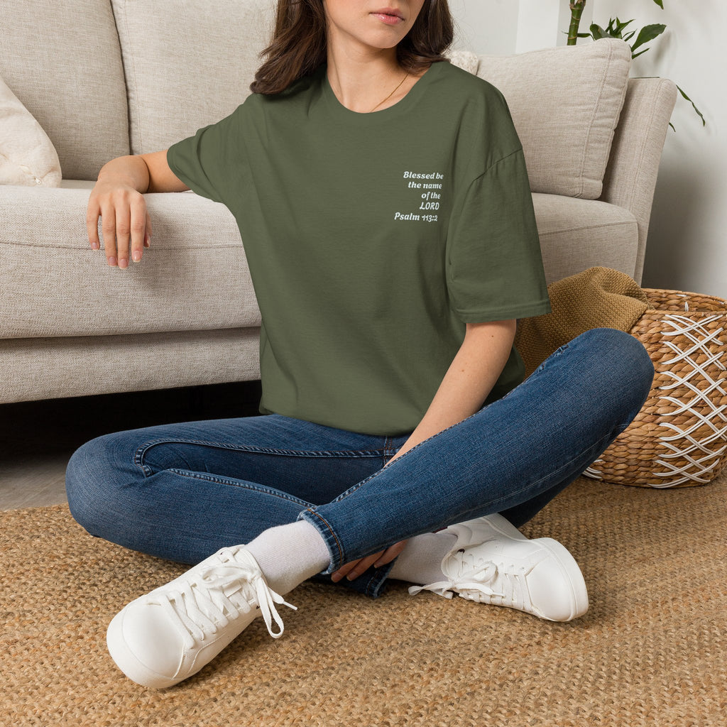 “Blessed be the name of the Lord” Unisex T-Shirt