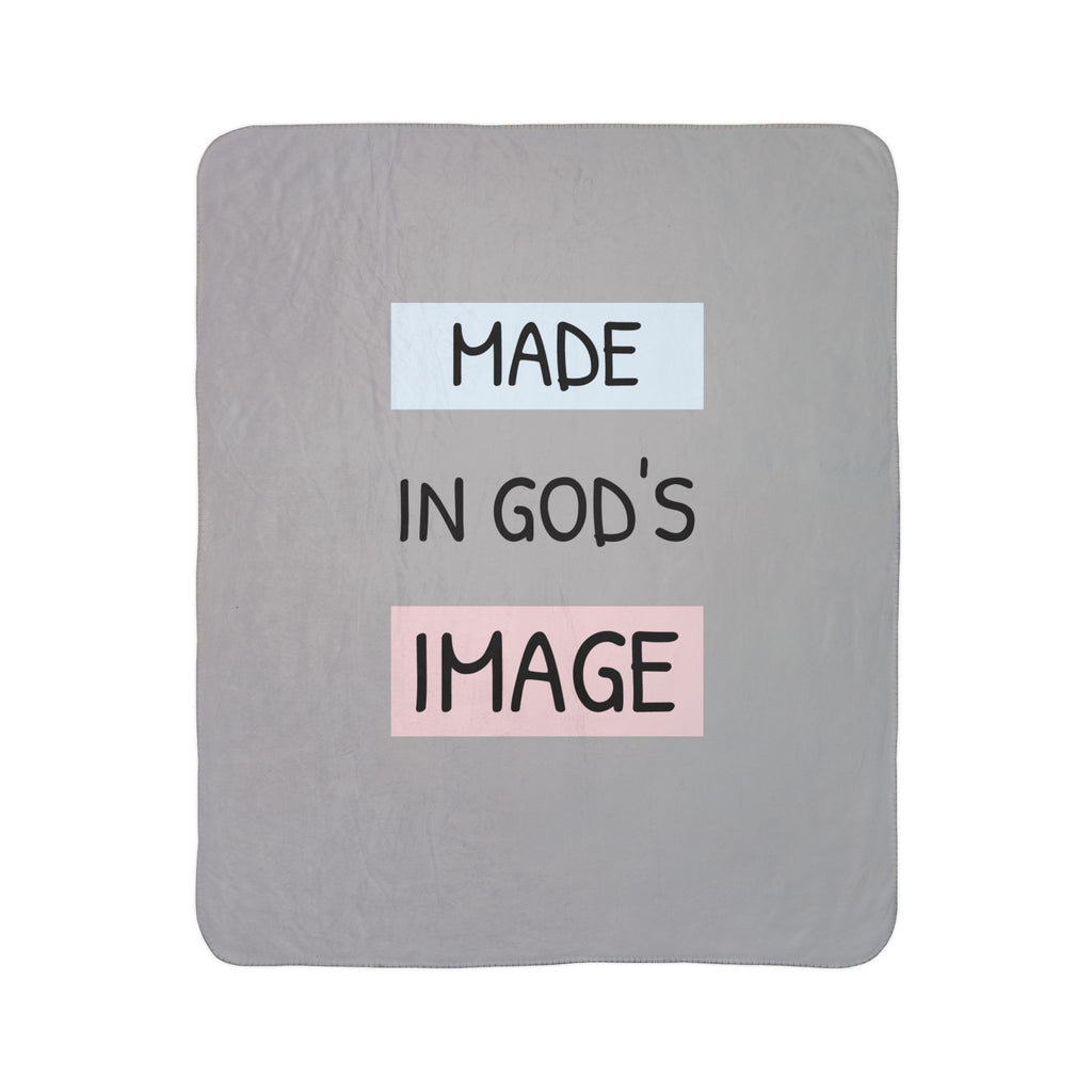 “Made in God’s Image”| Soft Fleece Gift (Gray)