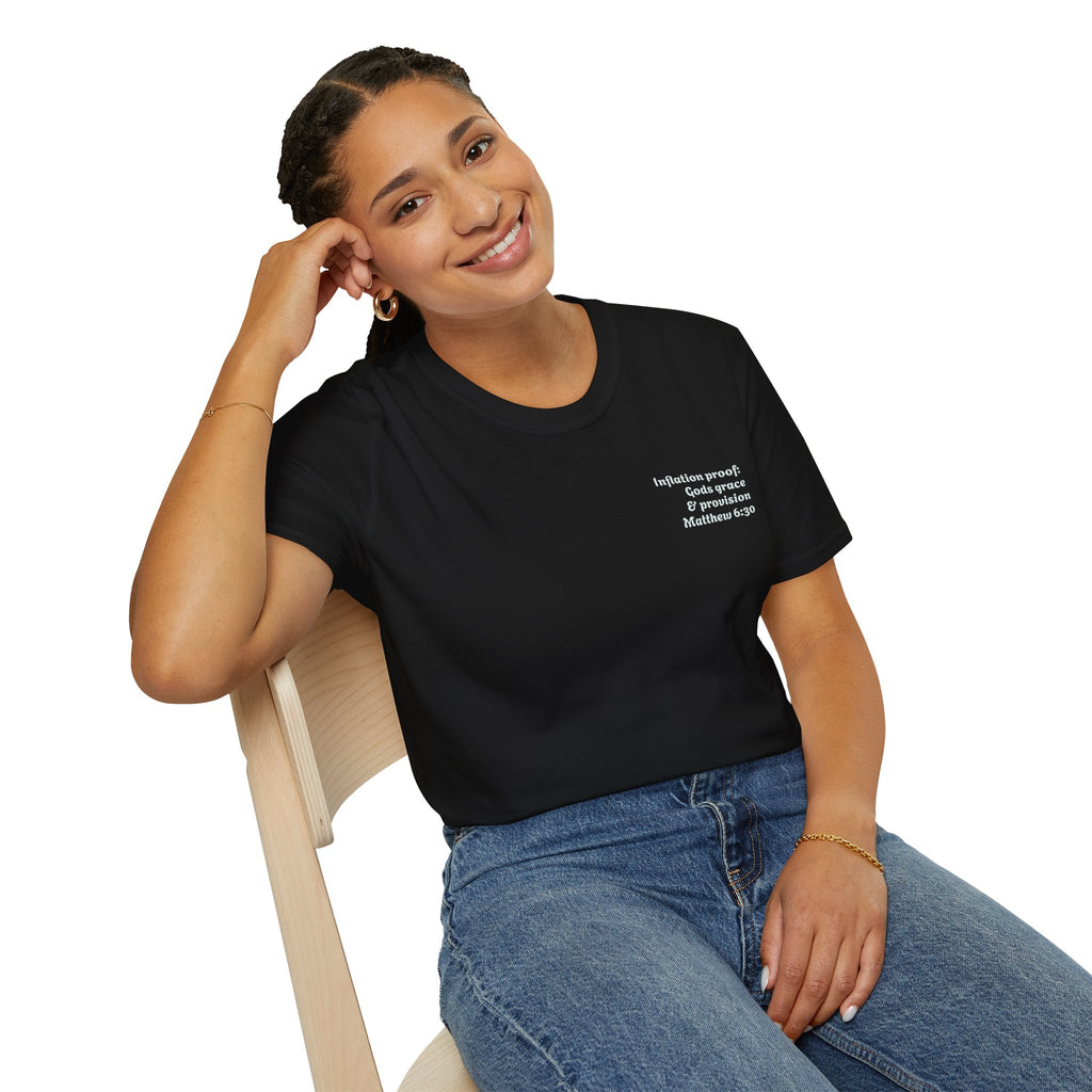 “Inflation Proof: Gods Grace and Provision” Unisex T-Shirt