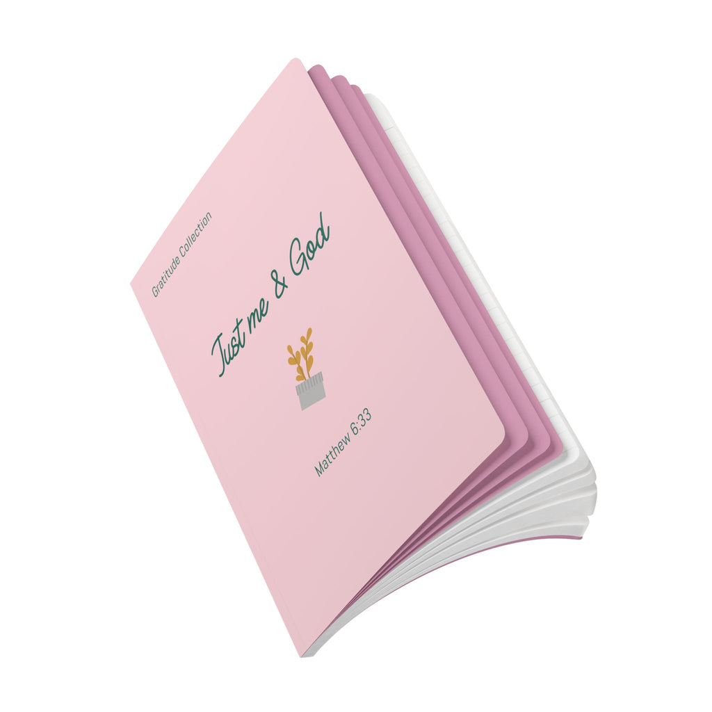 “Just me and God” Pink Softcover Journal